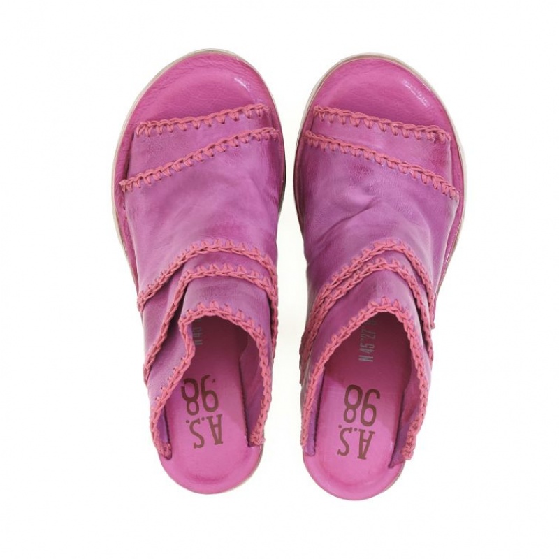 Fuchsia A.S.98 Nivek Women's Sandals | IL-RUBC75483