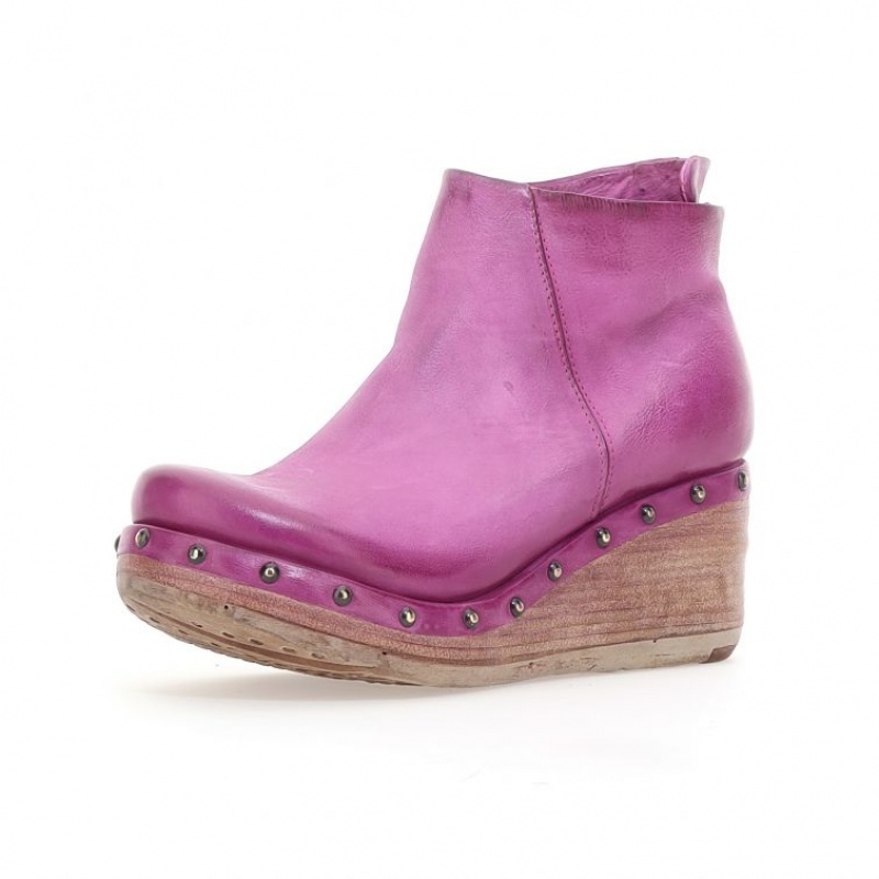 Fuchsia A.S.98 Pancras Women's Ankle boots | IL-BJSE75168