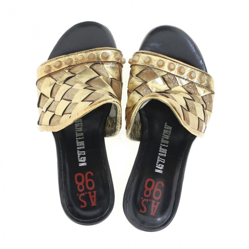 Gold A.S.98 Bailee Women's Sandals | IL-YQJS31784