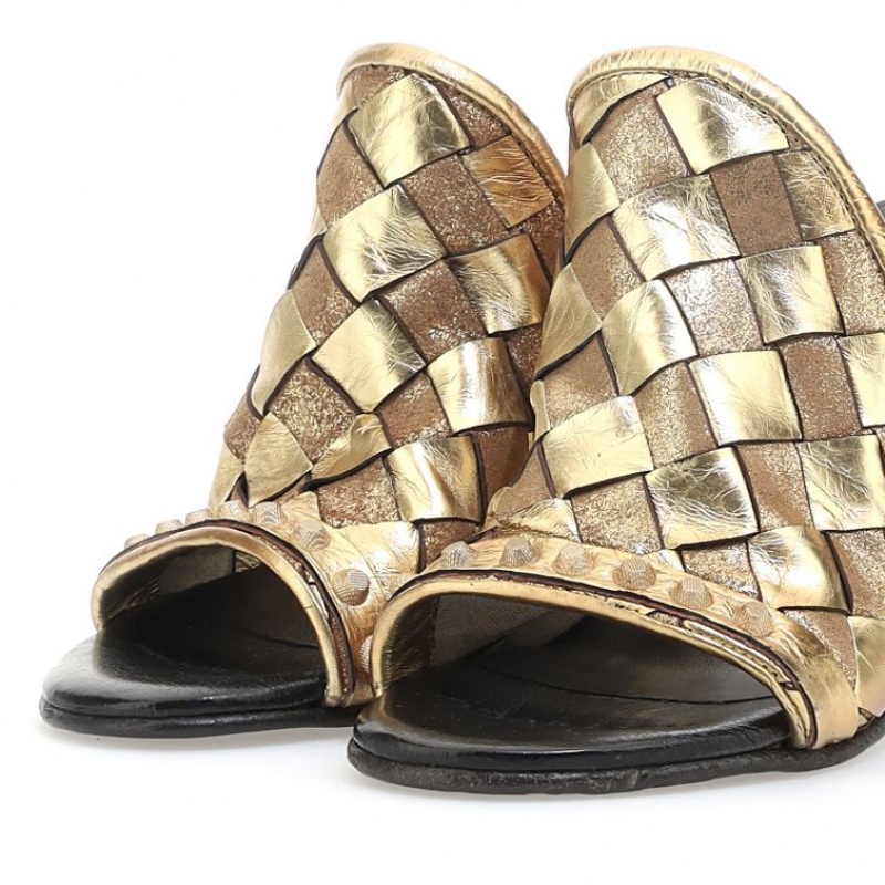 Gold A.S.98 Bailee Women's Sandals | IL-YQJS31784