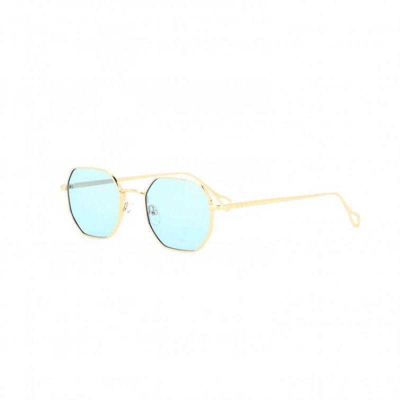 Gold A.S.98 Billie Men's Sunglasses | IL-KROF80347