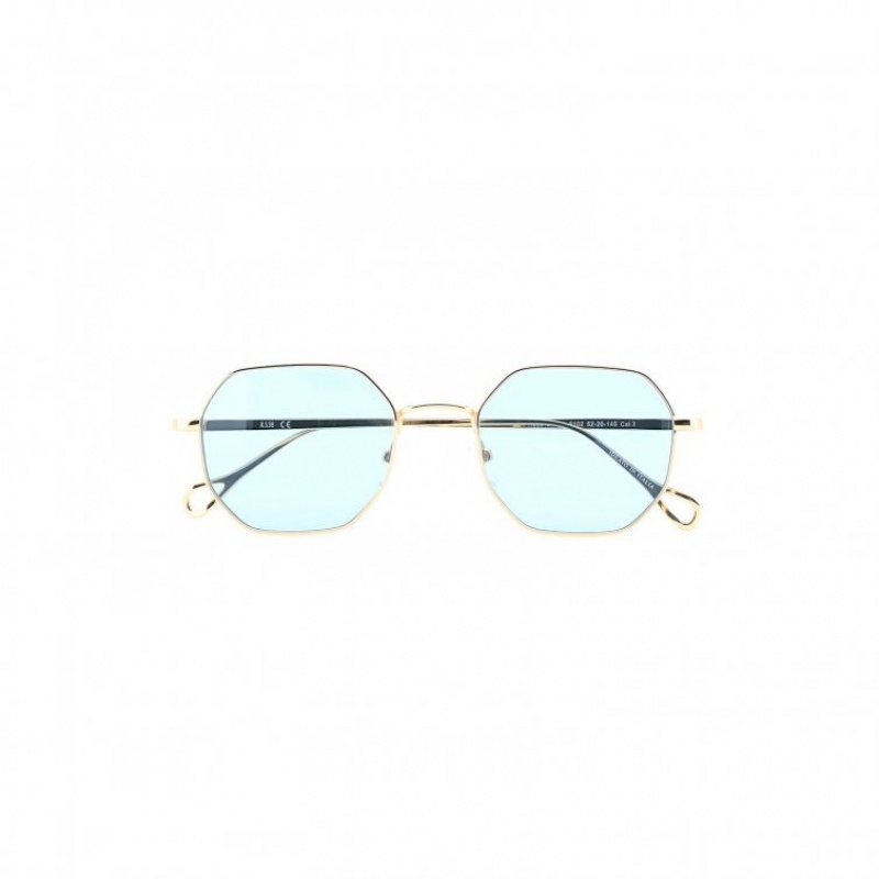 Gold A.S.98 Billie Men's Sunglasses | IL-KROF80347