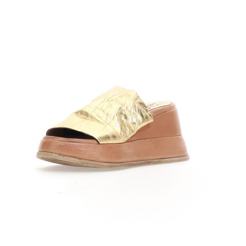 Gold A.S.98 Rae Women's Mules | IL-HLPO09216