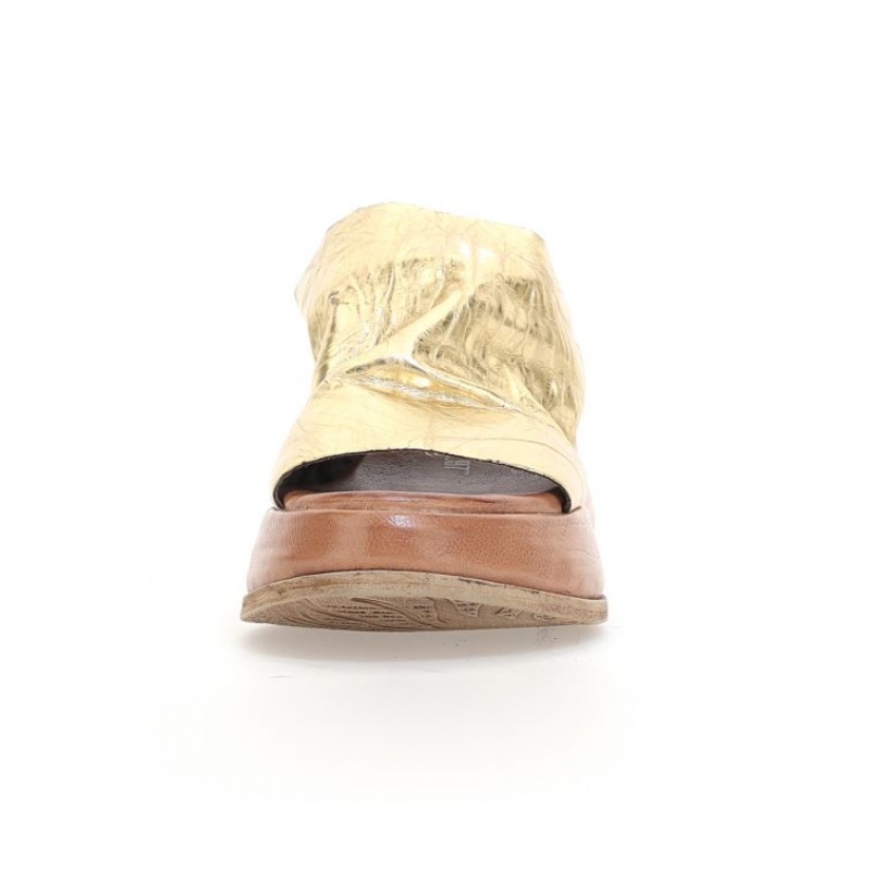 Gold A.S.98 Rae Women's Mules | IL-HLPO09216