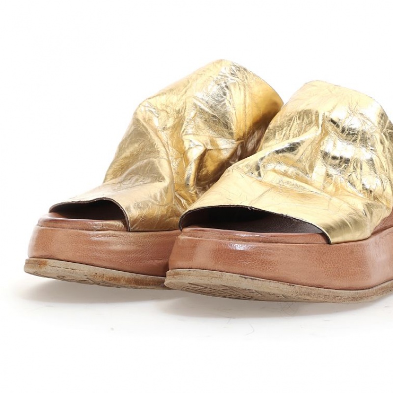 Gold A.S.98 Rae Women's Mules | IL-HLPO09216