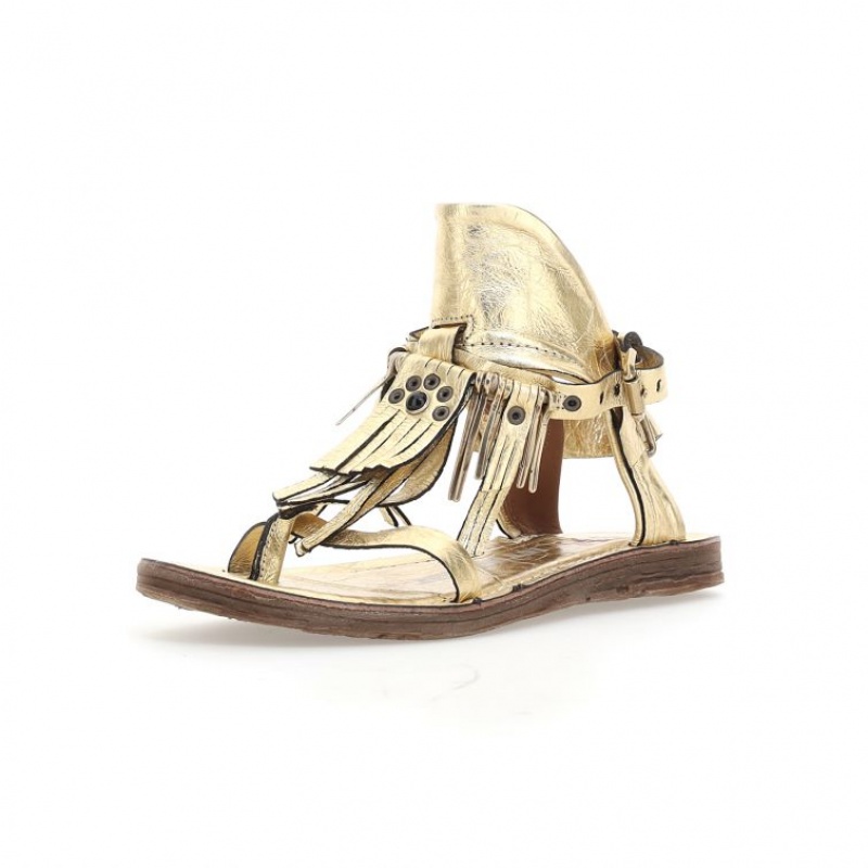 Gold A.S.98 Reina Women's Sandals | IL-BCUX43108