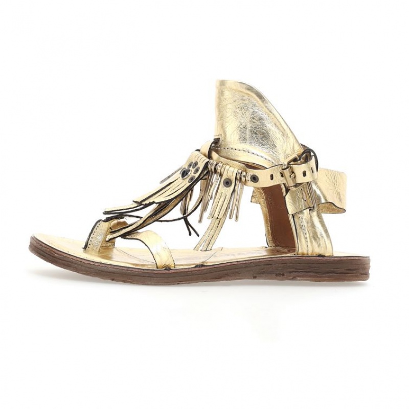 Gold A.S.98 Reina Women's Sandals | IL-BCUX43108