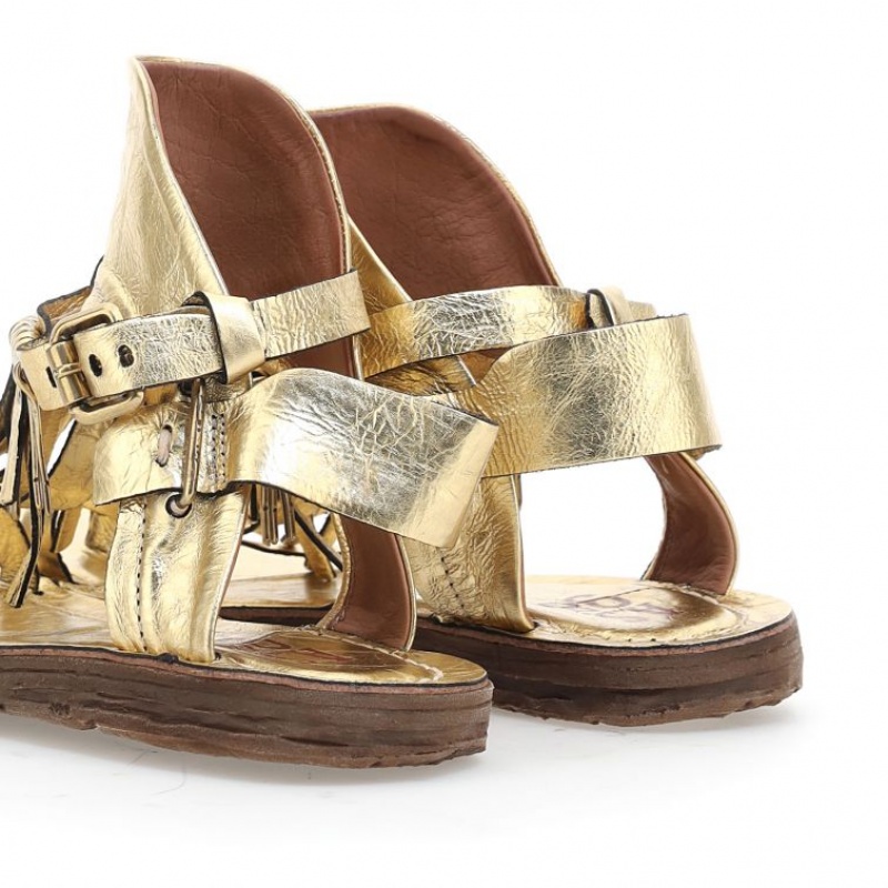 Gold A.S.98 Reina Women's Sandals | IL-BCUX43108