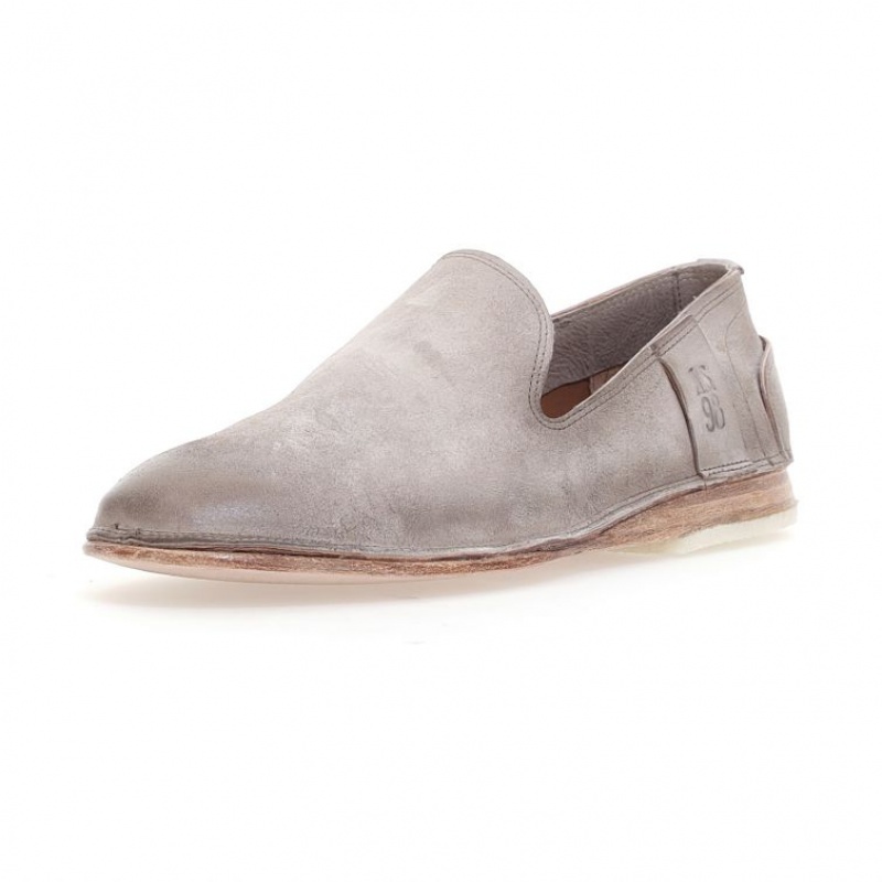 Grey A.S.98 Alberic Men's flat shoes | IL-SNEQ25987