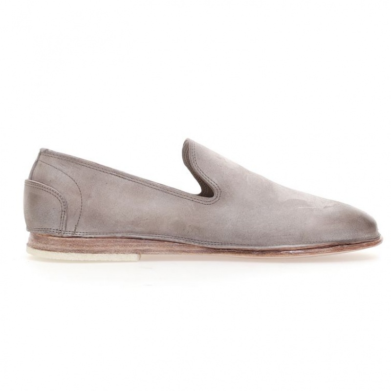 Grey A.S.98 Alberic Men's flat shoes | IL-SNEQ25987