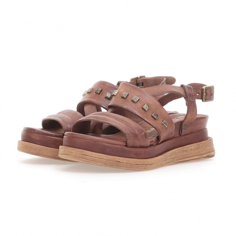 Khaki A.S.98 Lalla Women's Sandals | IL-AIQY67834