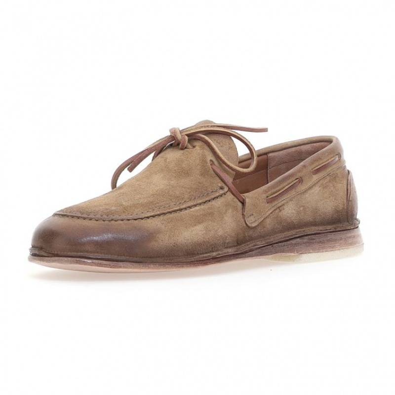 Light Brown A.S.98 Aldous Men's flat shoes | IL-CJTK10794