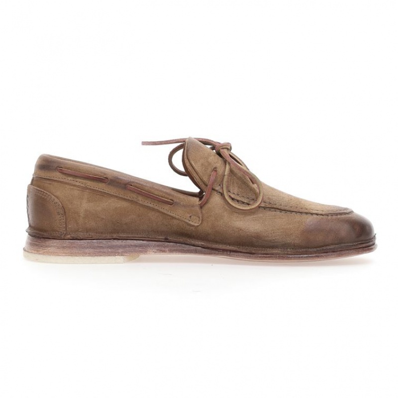 Light Brown A.S.98 Aldous Men's flat shoes | IL-CJTK10794