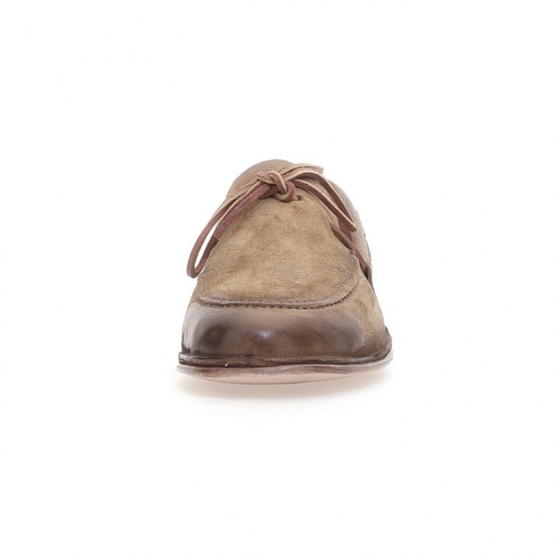 Light Brown A.S.98 Aldous Men's flat shoes | IL-CJTK10794