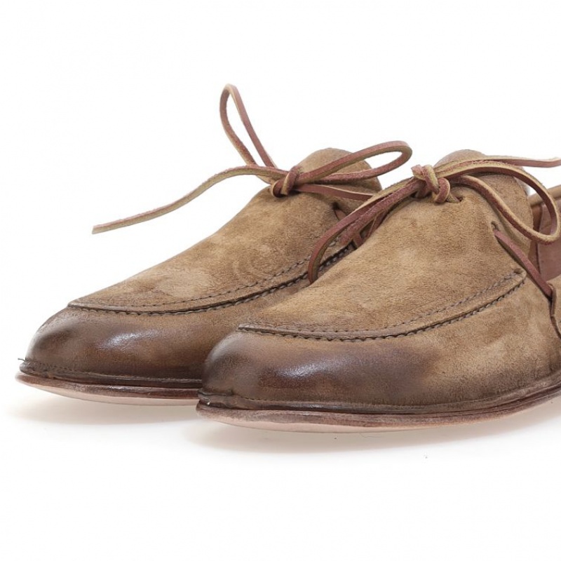 Light Brown A.S.98 Aldous Men's flat shoes | IL-CJTK10794