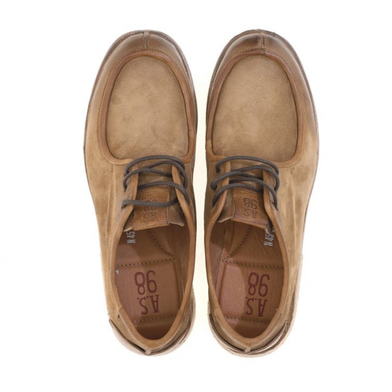 Light Brown A.S.98 Alf Men's flat shoes | IL-CZPO25173