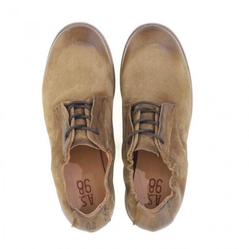 Light Brown A.S.98 Oberon Men's flat shoes | IL-NMGC18572