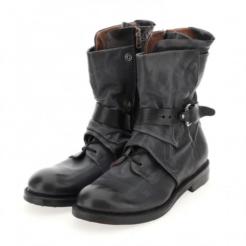 Navy A.S.98 Samurai 347226 Men's Ankle boots | IL-ISXM46829