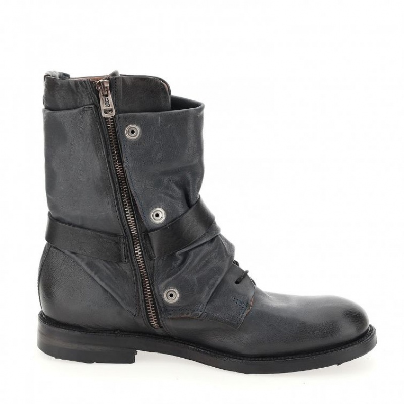 Navy A.S.98 Samurai 347226 Men's Ankle boots | IL-ISXM46829