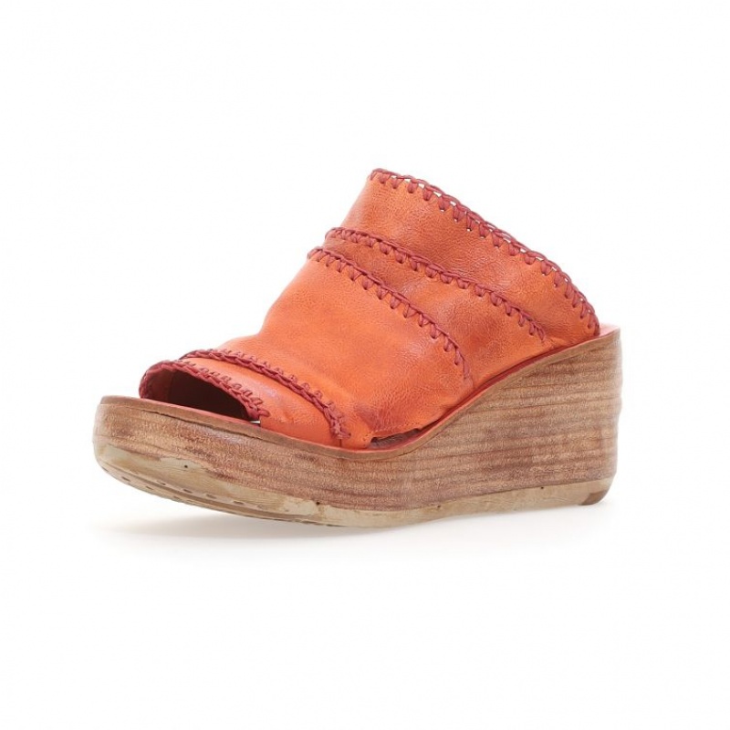 Orange A.S.98 Nivek Women's Sandals | IL-YRCW75381