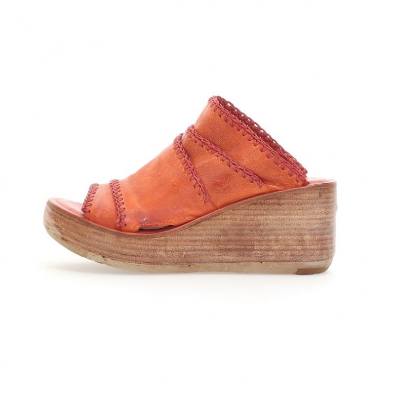 Orange A.S.98 Nivek Women's Sandals | IL-YRCW75381