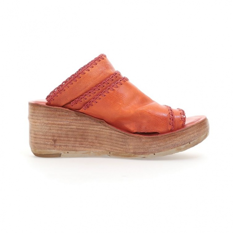 Orange A.S.98 Nivek Women's Sandals | IL-YRCW75381