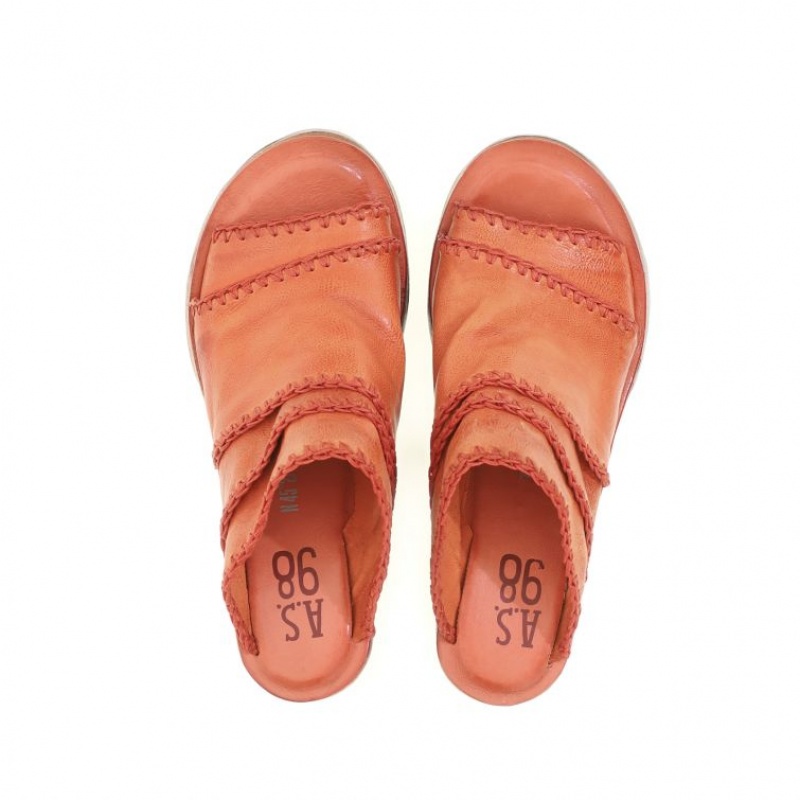 Orange A.S.98 Nivek Women's Sandals | IL-YRCW75381