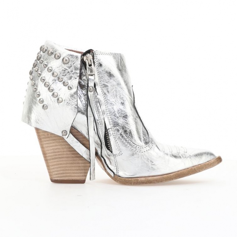 Silver A.S.98 Blondie Women's Ankle boots | IL-WUEF81506