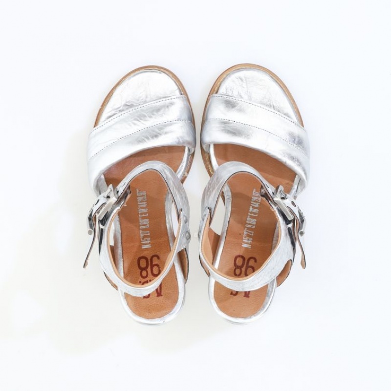 Silver A.S.98 Brittany Women's Sandals | IL-NIHQ12543