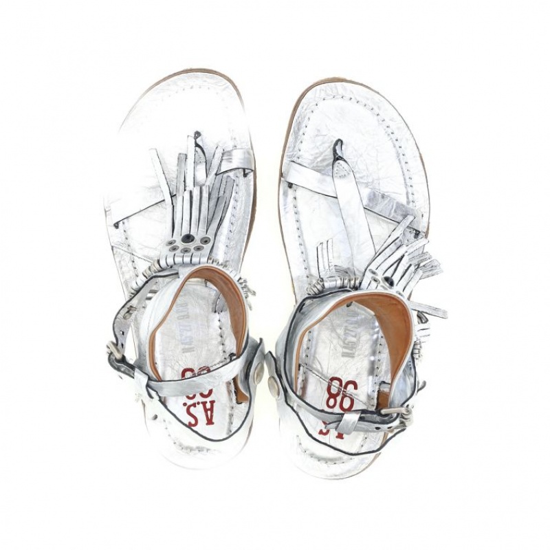 Silver A.S.98 Reina Women's Sandals | IL-EAUT54287