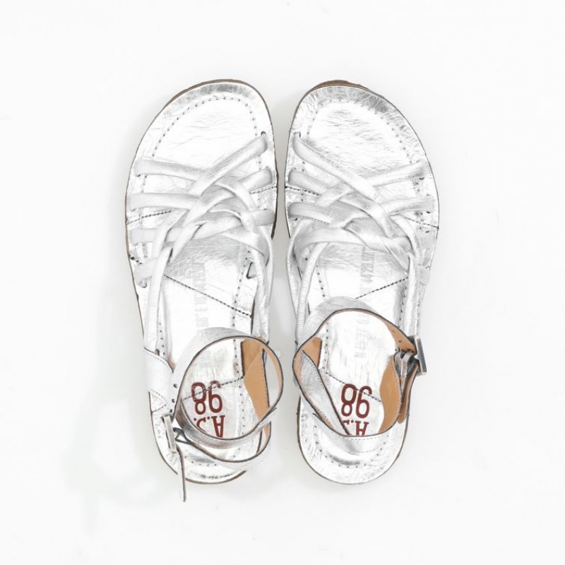 Silver A.S.98 Rylee Women's Sandals | IL-JBSO54310