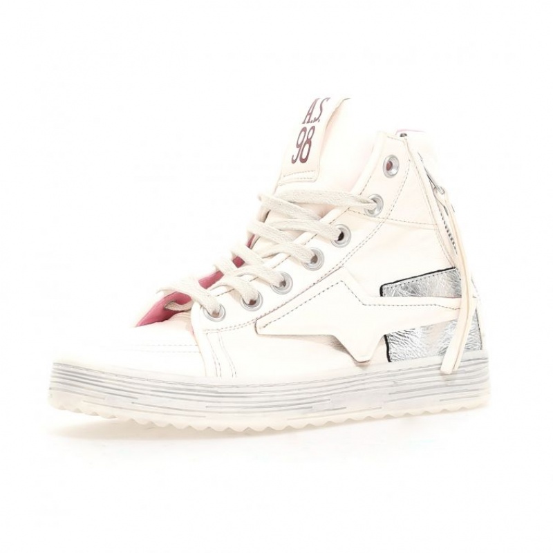 White A.S.98 Aileen Women's Sneakers | IL-WODB65417