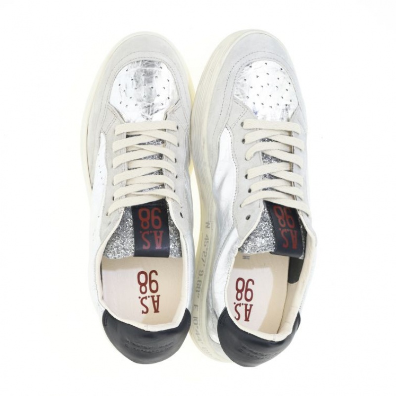 White A.S.98 Yorik Men's Sneakers | IL-CXAK78419