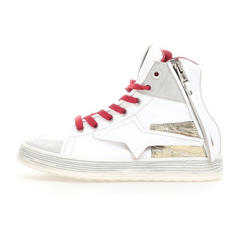 White / Red A.S.98 Aileen Women's Sneakers | IL-WAOD39710