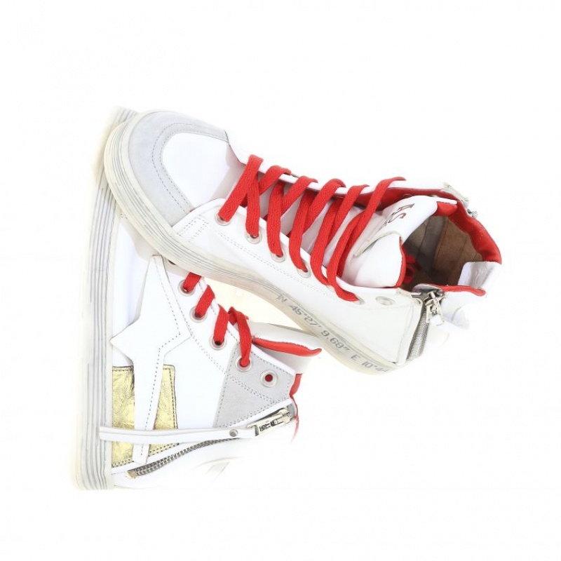 White / Red A.S.98 Aileen Women's Sneakers | IL-WAOD39710