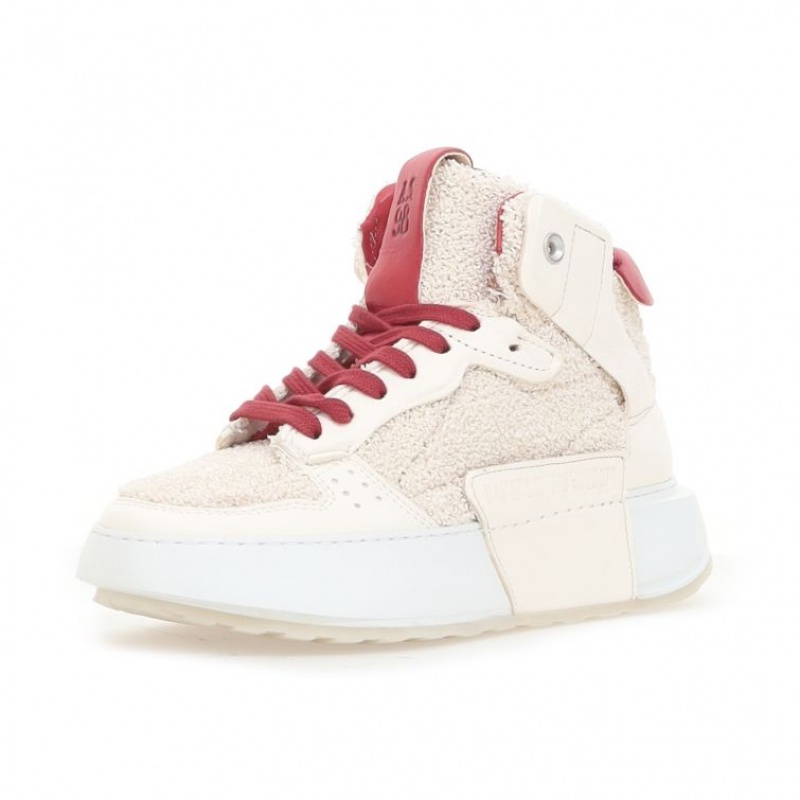 White / Red A.S.98 Hammond Women's Sneakers | IL-FAPQ27398