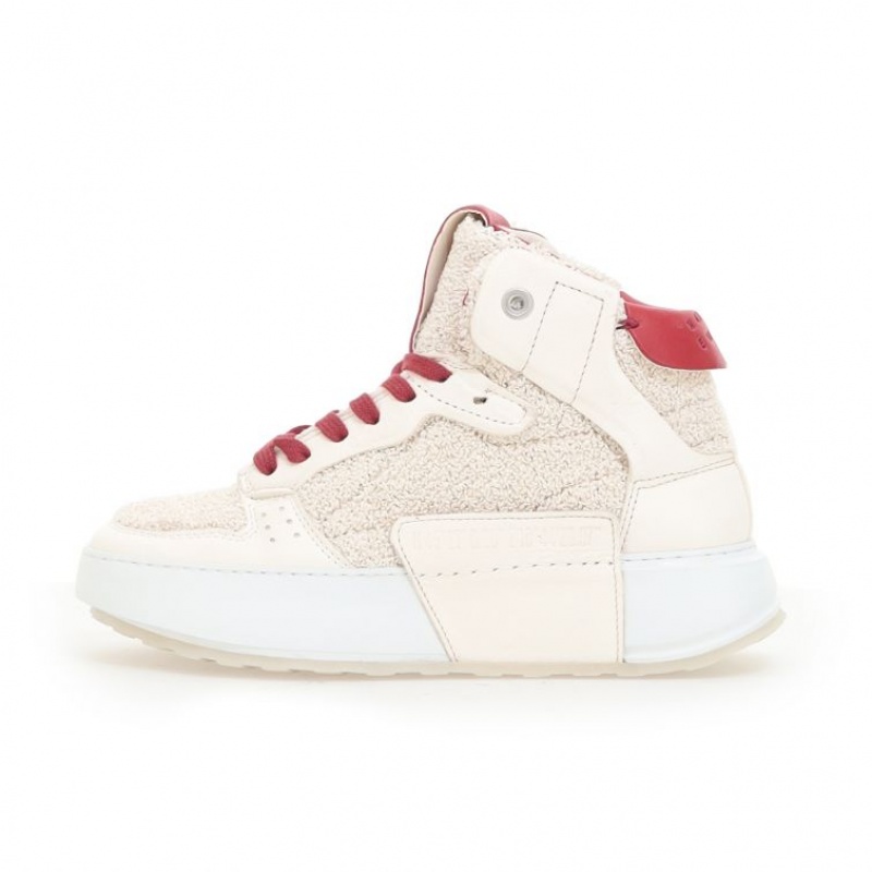 White / Red A.S.98 Hammond Women's Sneakers | IL-FAPQ27398