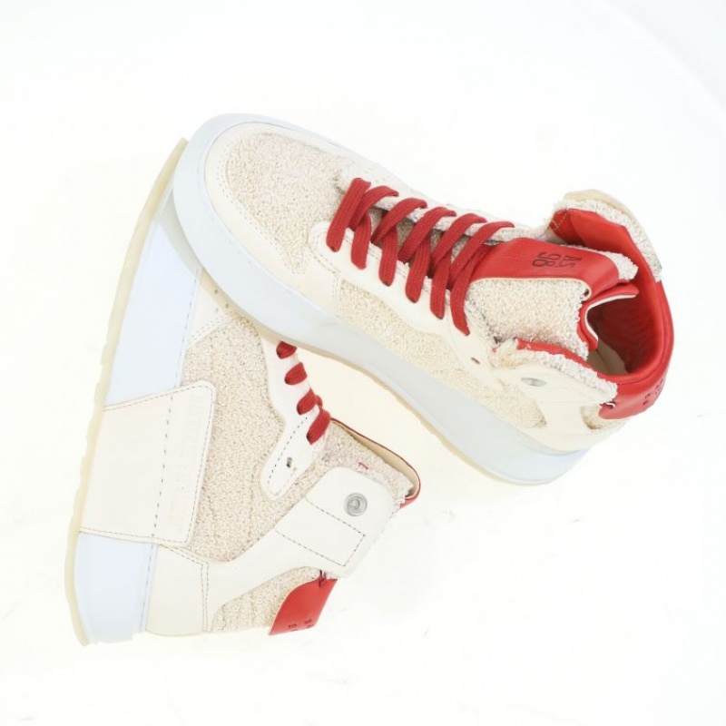 White / Red A.S.98 Hammond Women's Sneakers | IL-FAPQ27398