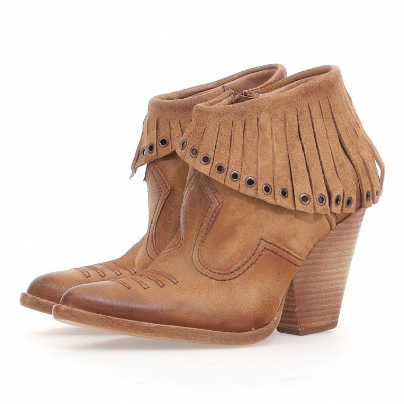 Yellow A.S.98 Brigit Women's Ankle boots | IL-EPBD39120